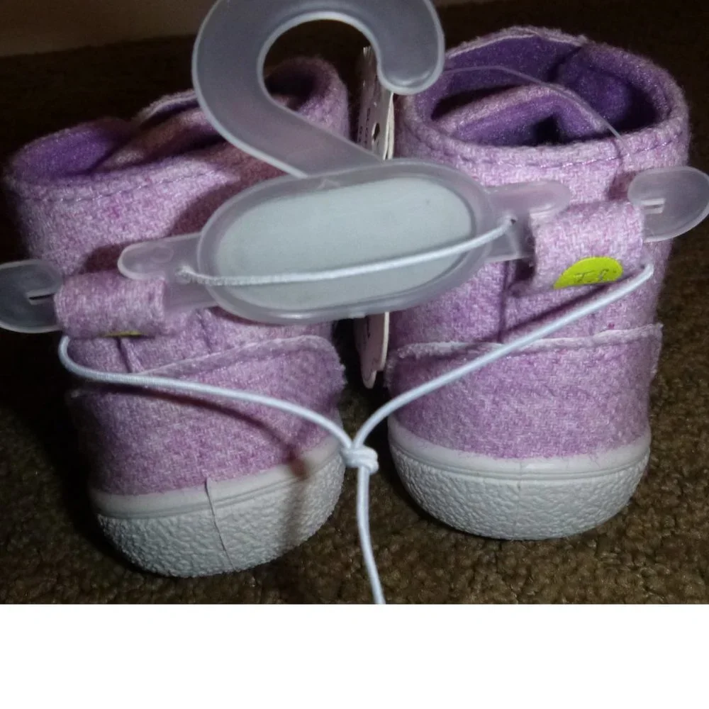 Baby Girls First Steps Walker Woven Shoes Bootie Size 6/9 9/12 months Purple NWT